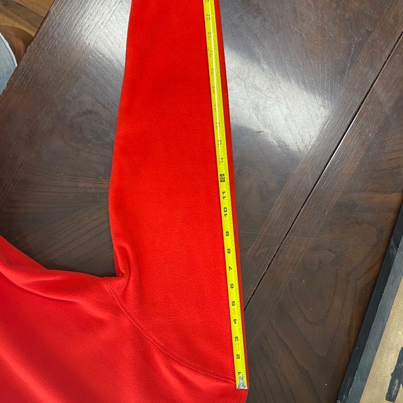 Fleece Red Pullover Warm Quarter Zip Medium - Picture 5 of 5